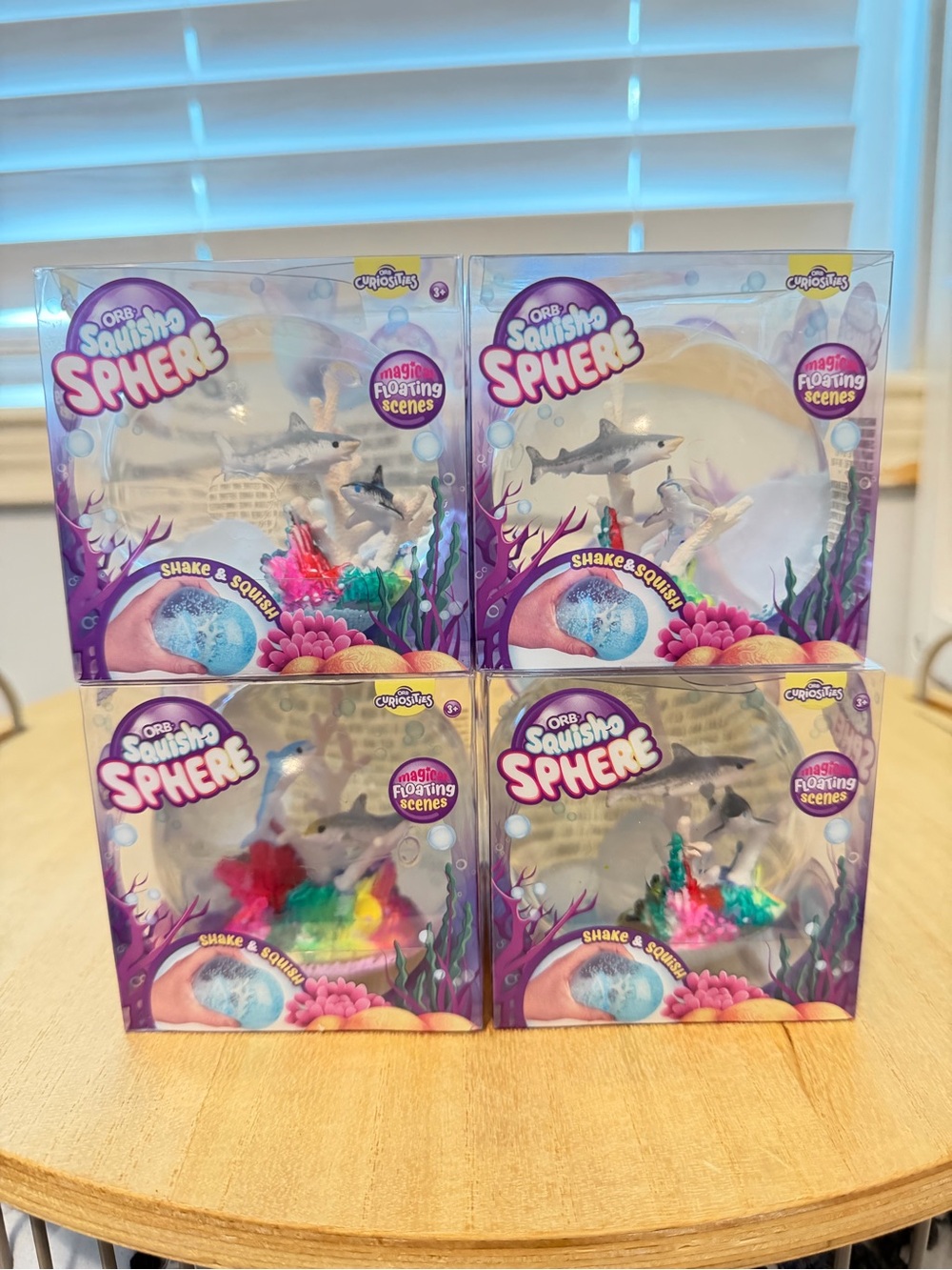 ORB Squish-O Sphere Shark & Dolphin Sensory Squishy | Blue or Purple